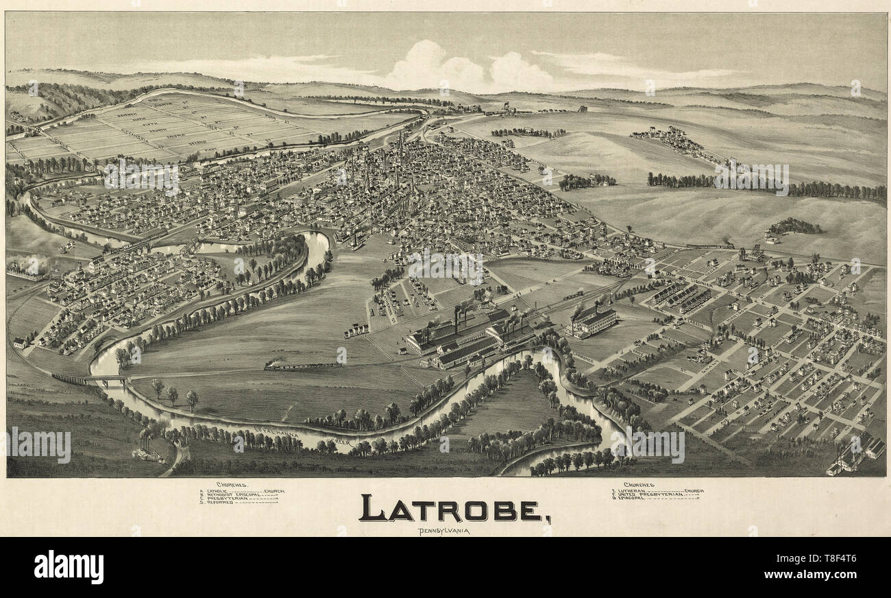 Latrobe, Pennsylvania 1900 Stock Photo