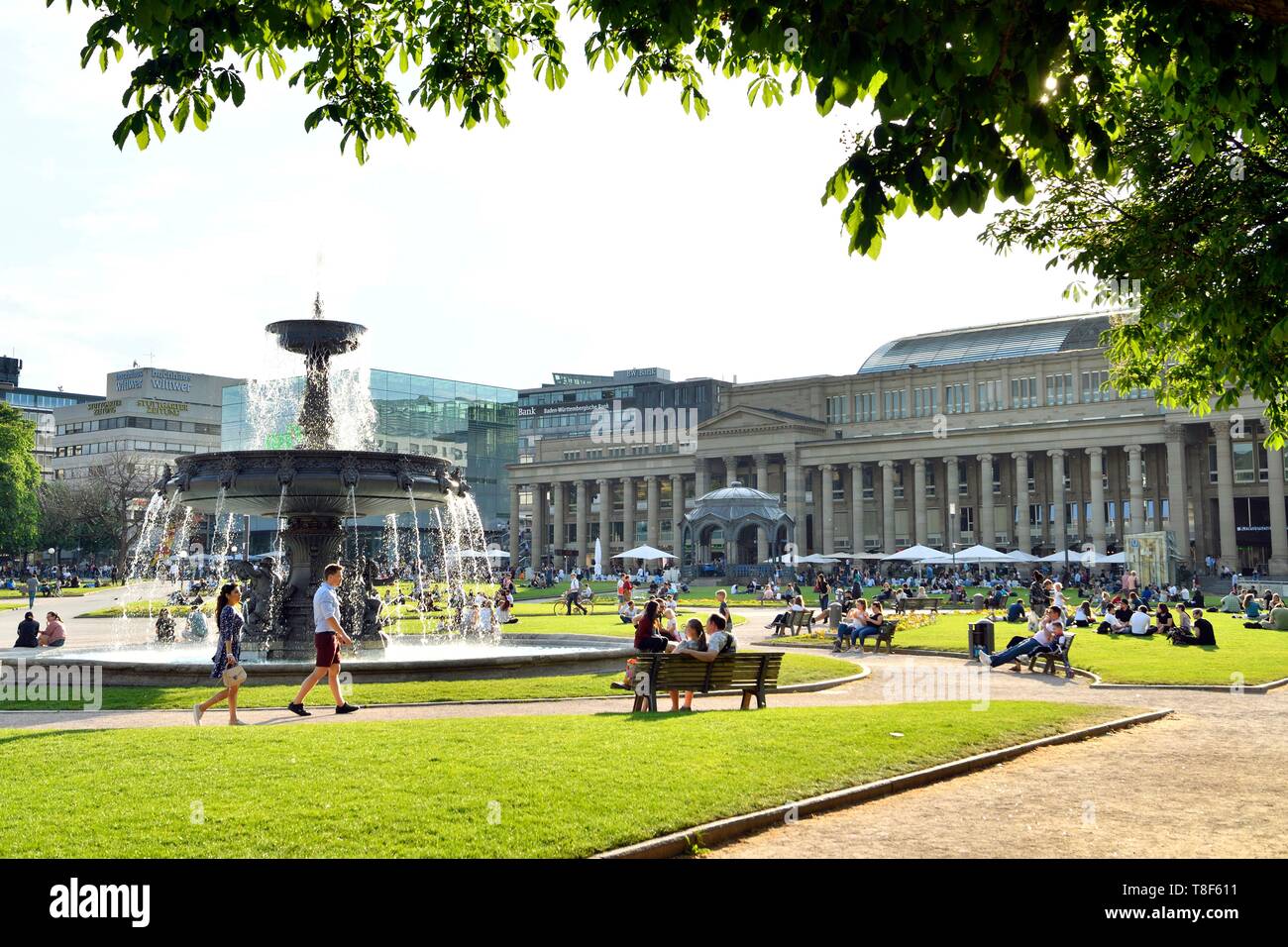 Germany baden wurttemberg stuttgart schlossplatz hi-res stock ...