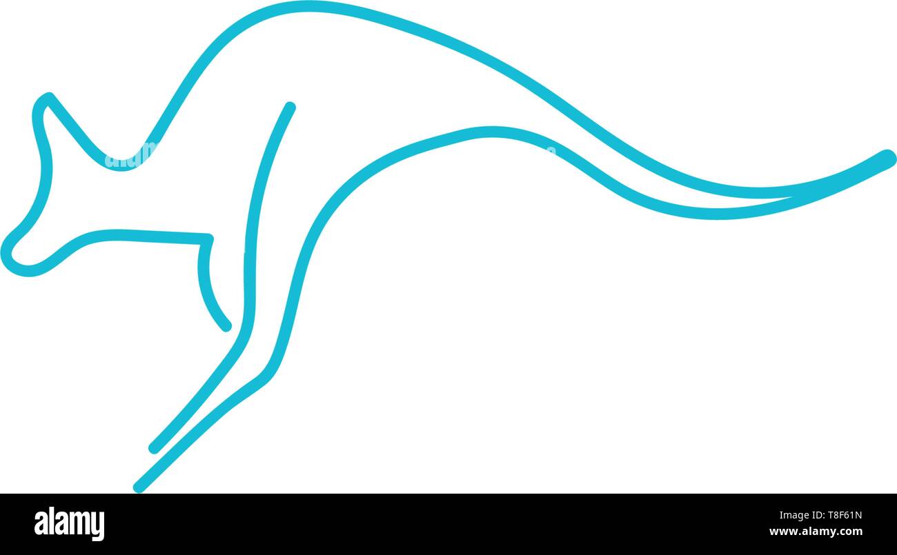 kangaroo logo design vector icon illustration element - vector Stock Vector