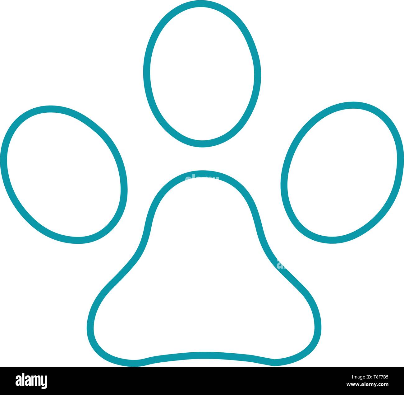 Dog Logo Line design concept vector icon element isolated - vector Stock Vector