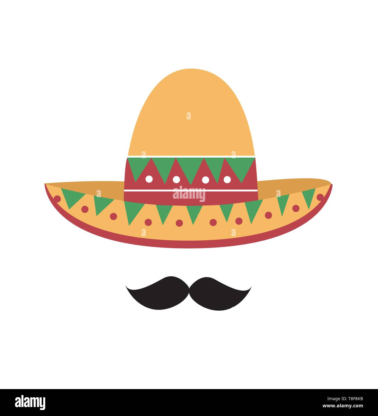 Sombrero and mustache icon template Stock Vector Image & Art - Alamy