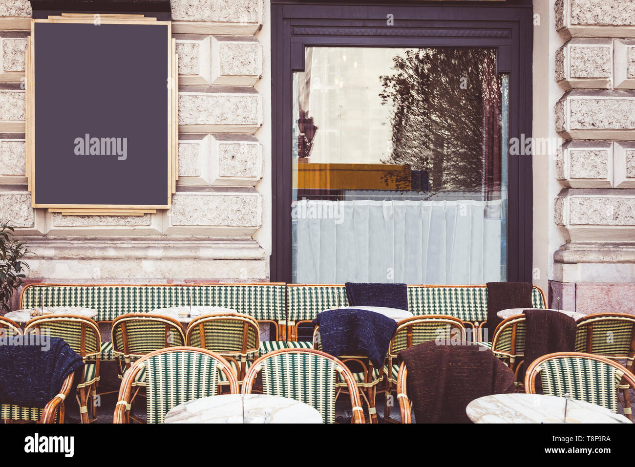 Sidewalk Cafe in Budapest Stock Photo