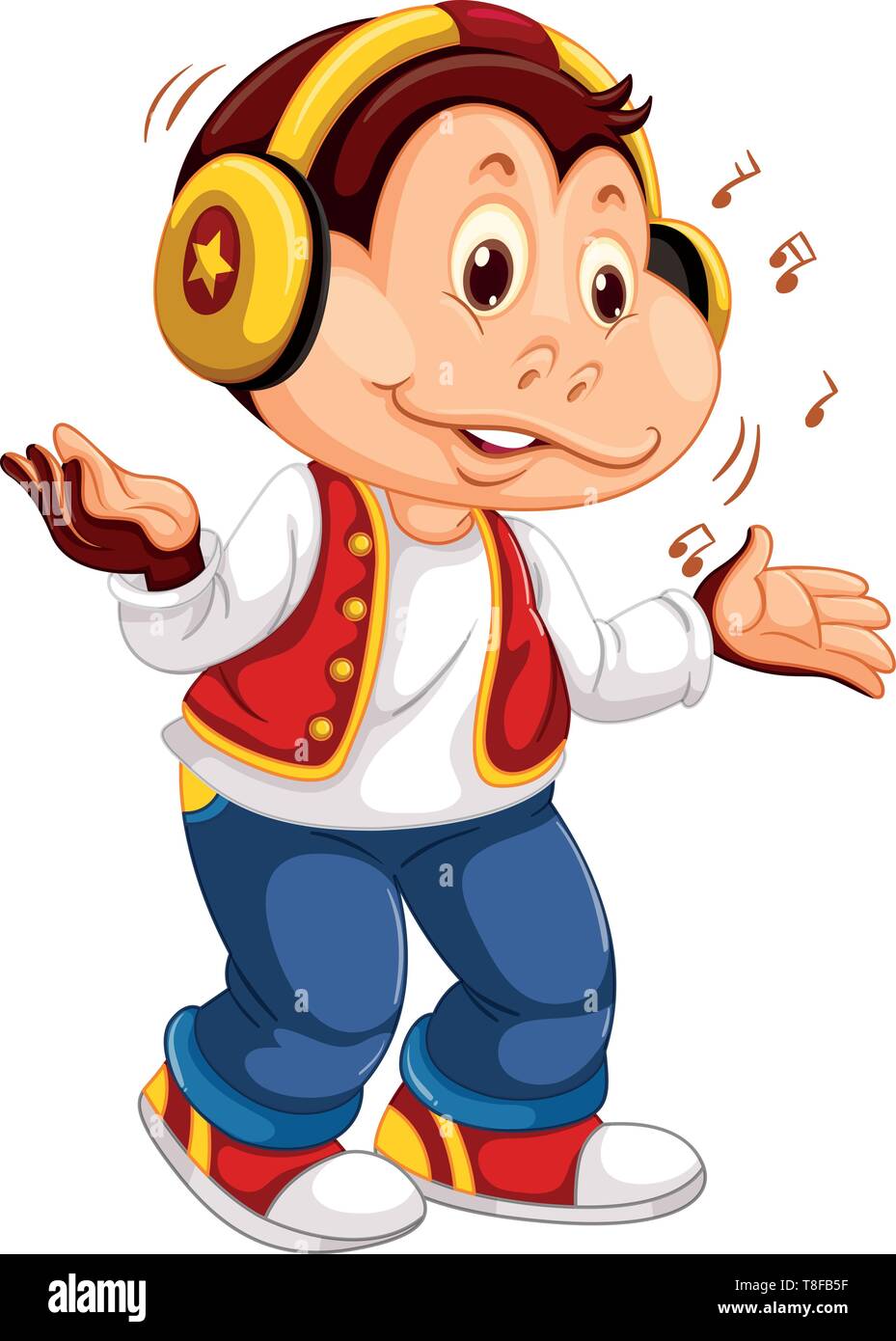A young monkey character illustration Stock Vector Image & Art - Alamy