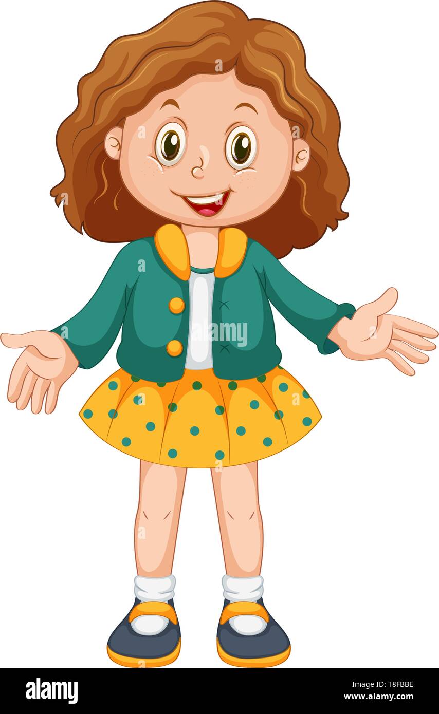A cute girl character illustration Stock Vector Image & Art - Alamy