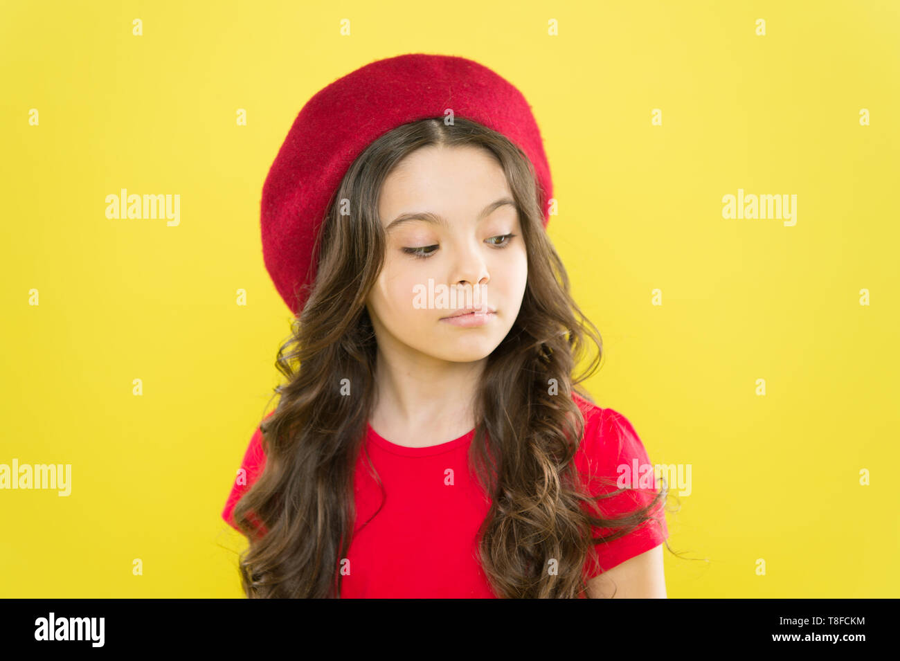 Kid Girl Long Healthy Shiny Hair Perfect Curls Kid Cute Face