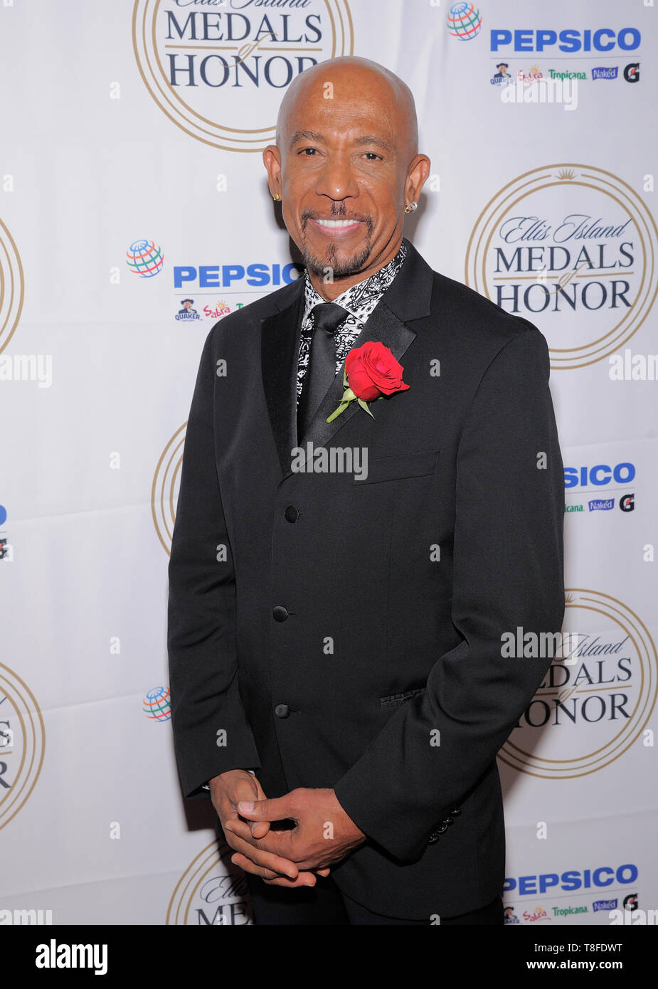 Ellis Island, NY - May 11, 2019: Montel Williams attends the 34th Annual Ellis Island Medals Of Honor Ceremony at Ellis Island Stock Photo