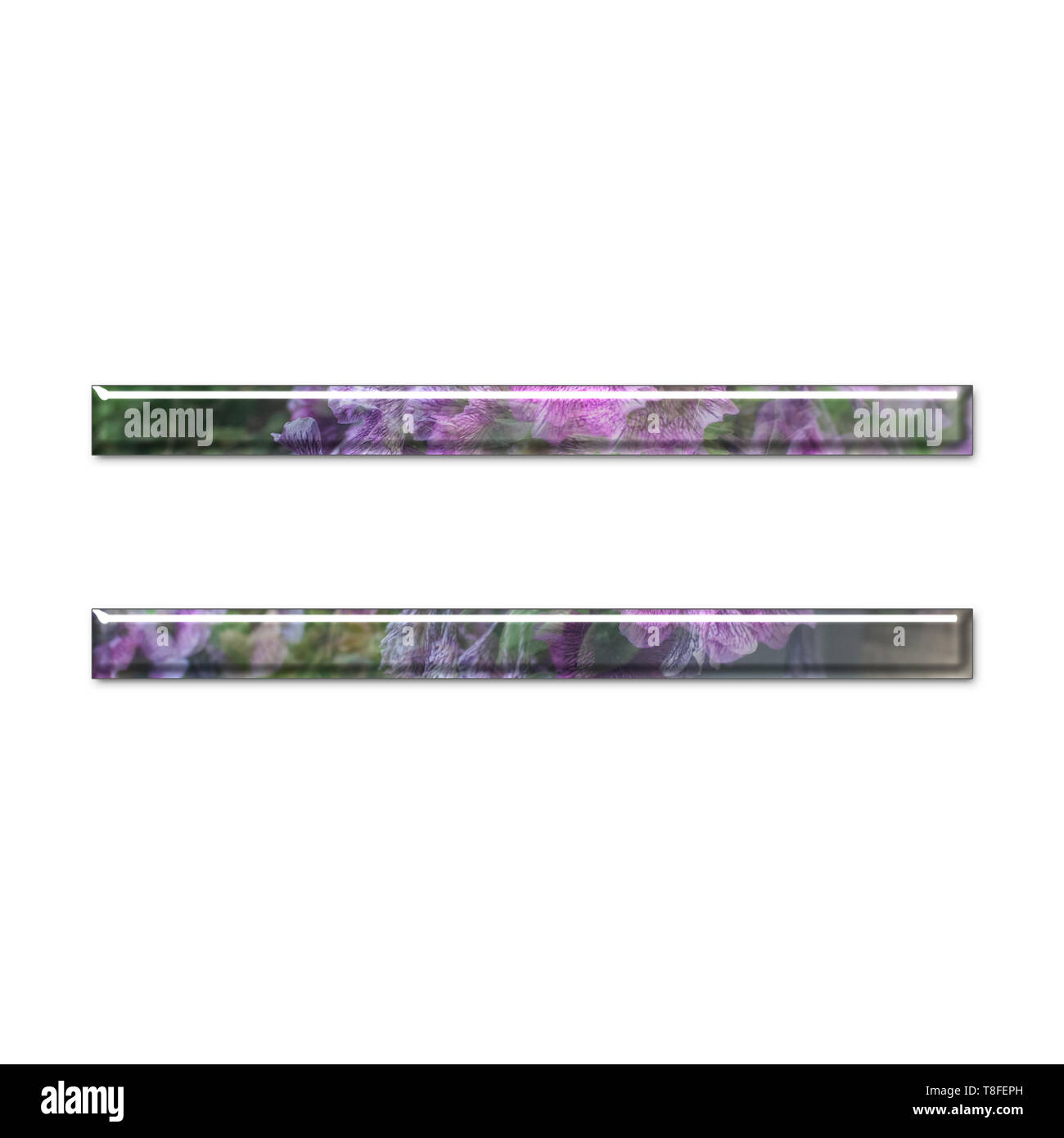 The Equal symbol. Part of a set of letters, Numbers and symbols of 3D