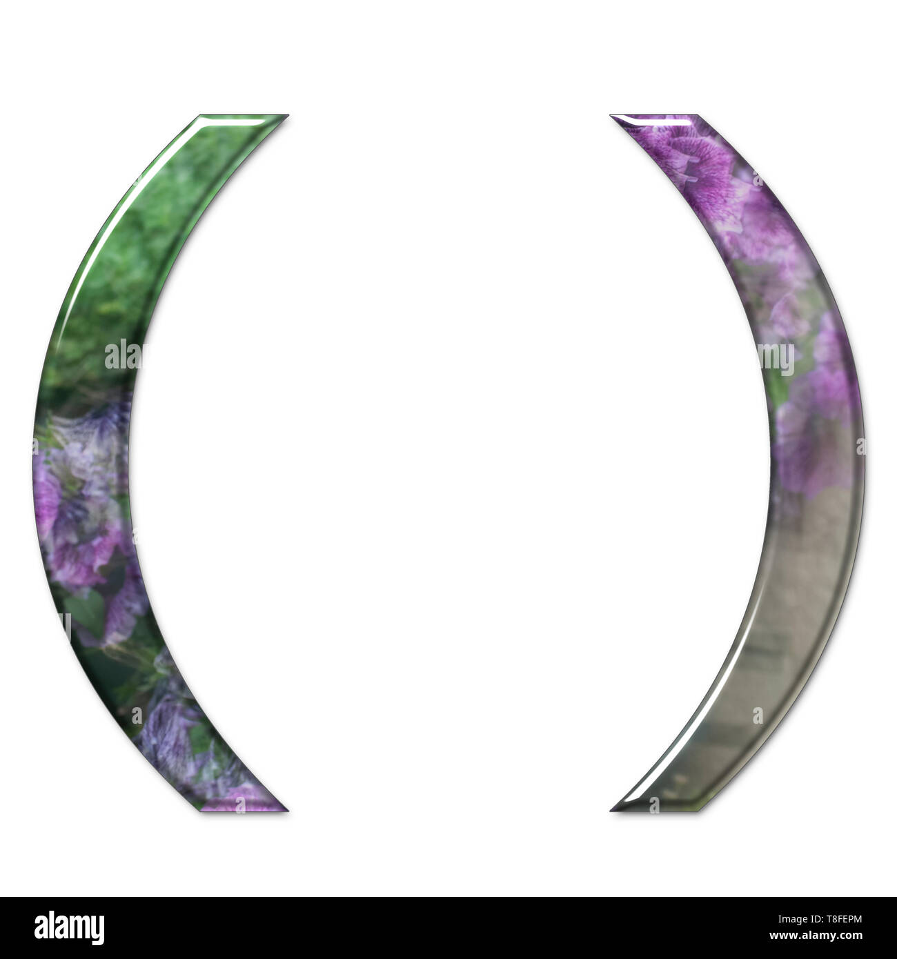 The brackets symbol. Part of a set of letters, Numbers and symbols of