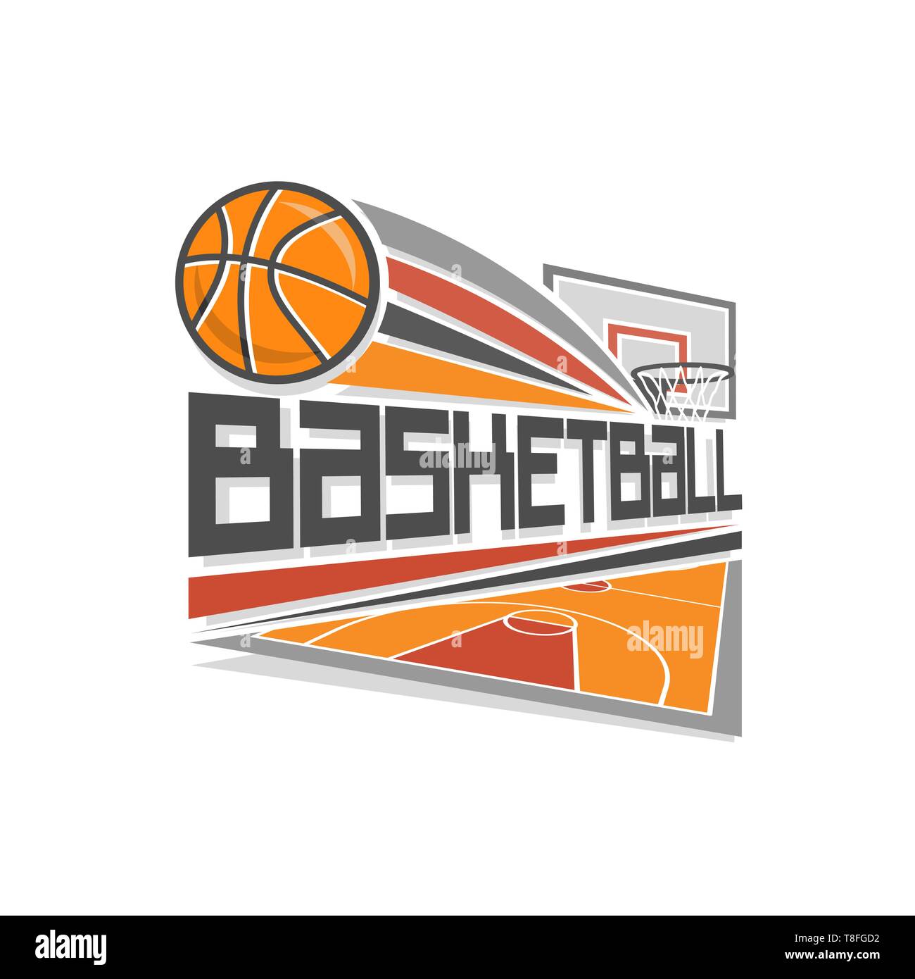 Vector logo for basketball Stock Vector