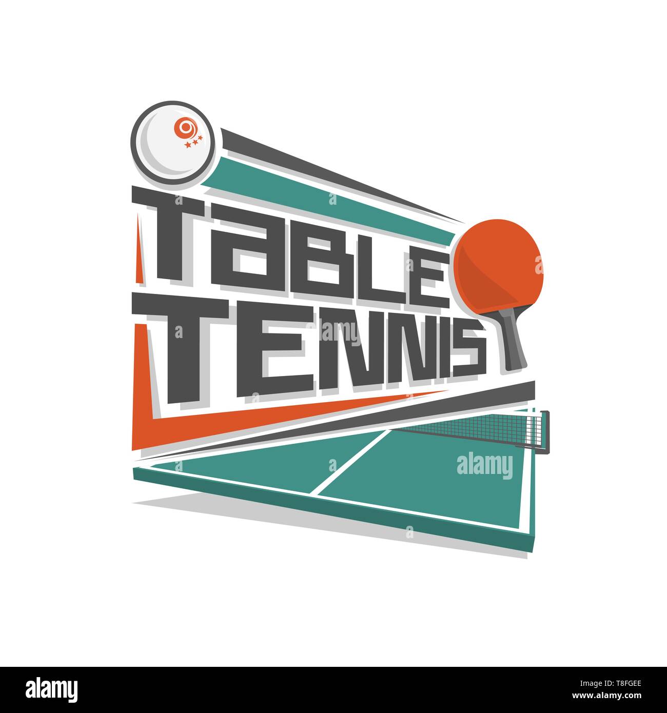 Vector logo for table tennis Stock Vector