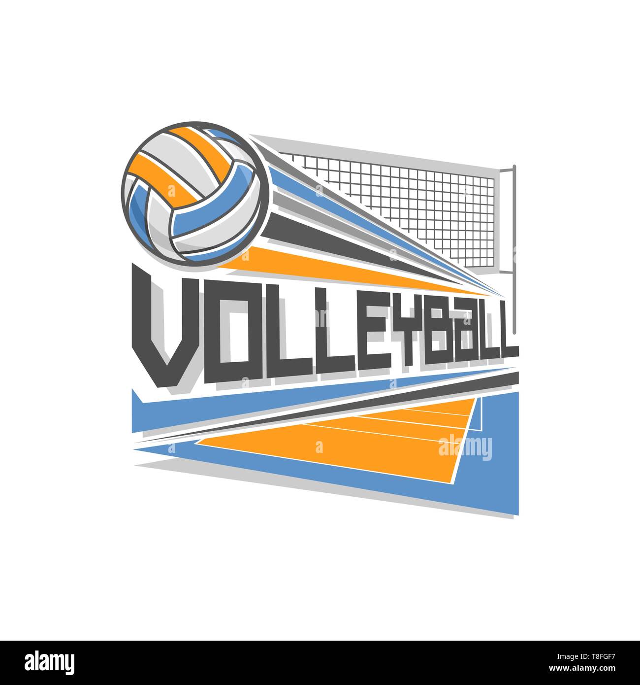 Vector logo for volleyball Stock Vector Art & Illustration, Vector