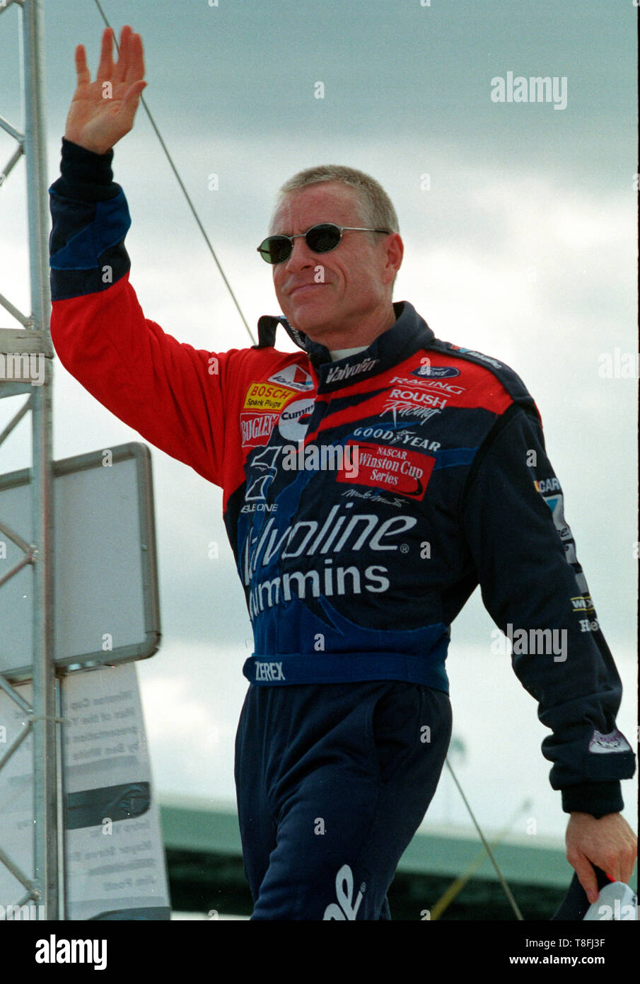 Mark Martin at drivers introduction at Homestead-Miami Speedway in 2000. Stock Photo