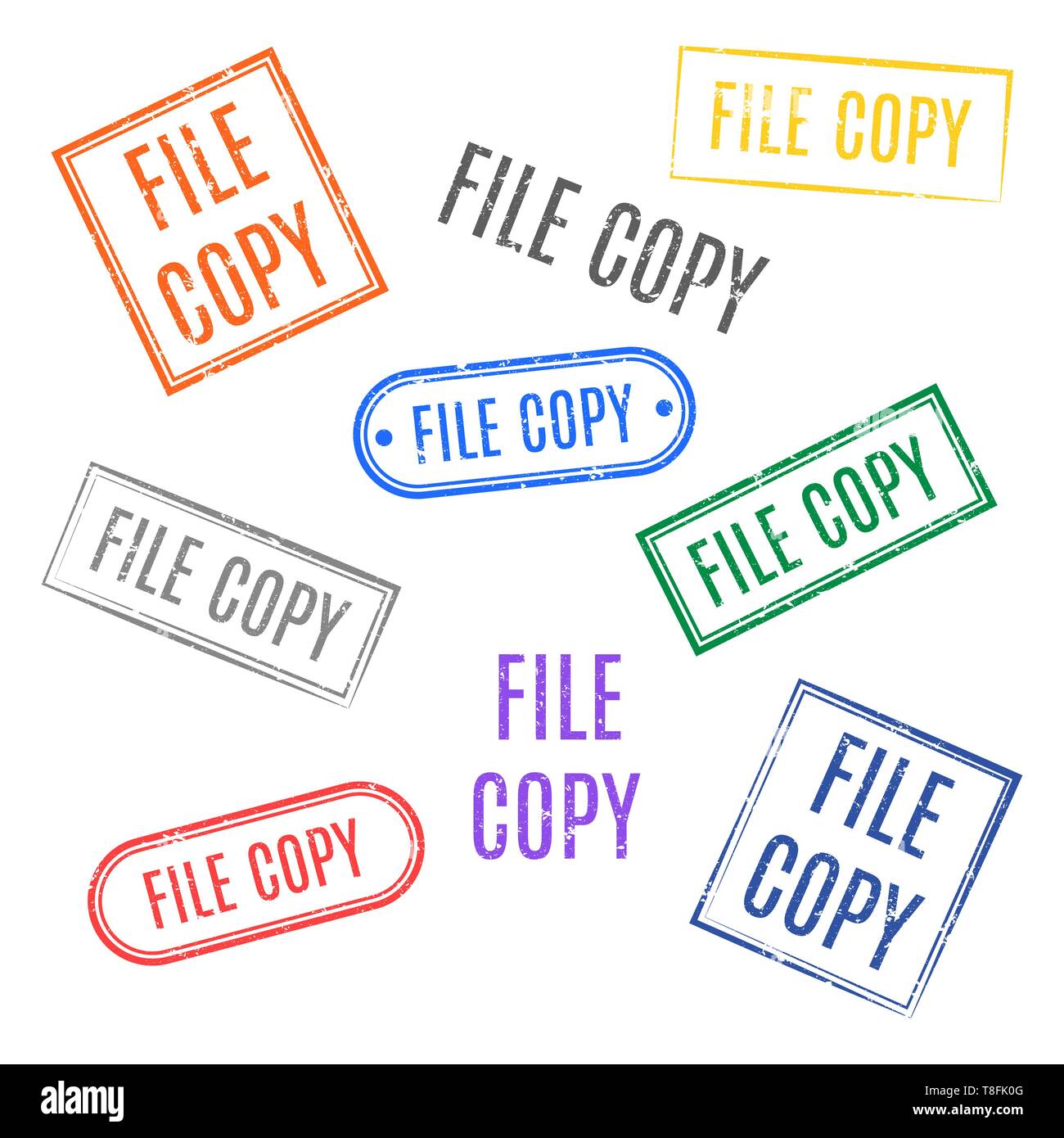 Set of rectangular stamps file copy, vector illustration Stock Vector Image & Art Alamy
