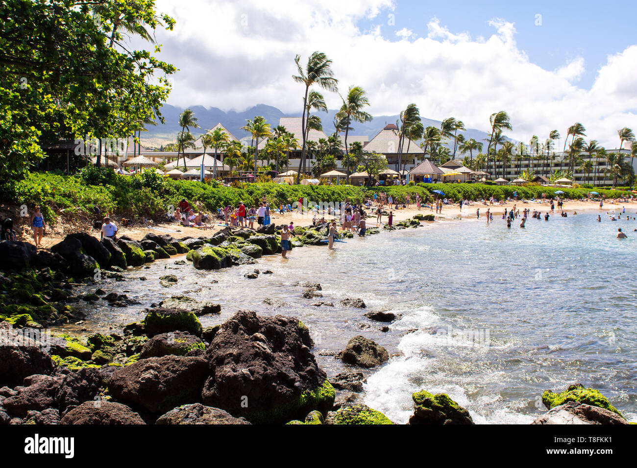 Black Rock Beach, Maui, Hawaii, USA Stock Photo - Alamy