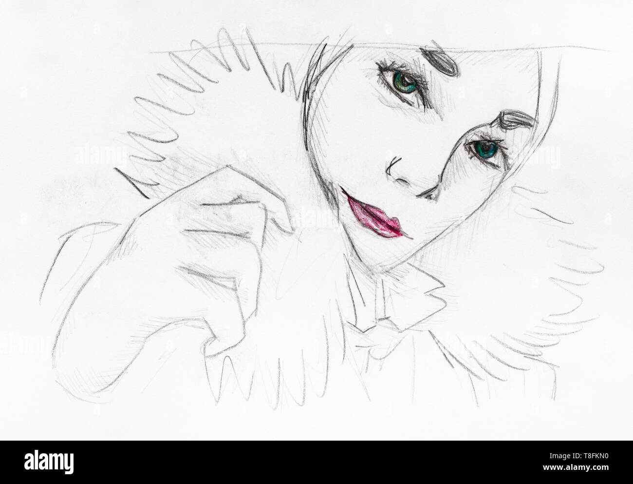 Sad Clown Drawing Illustration High Resolution Stock Photography And Images Alamy