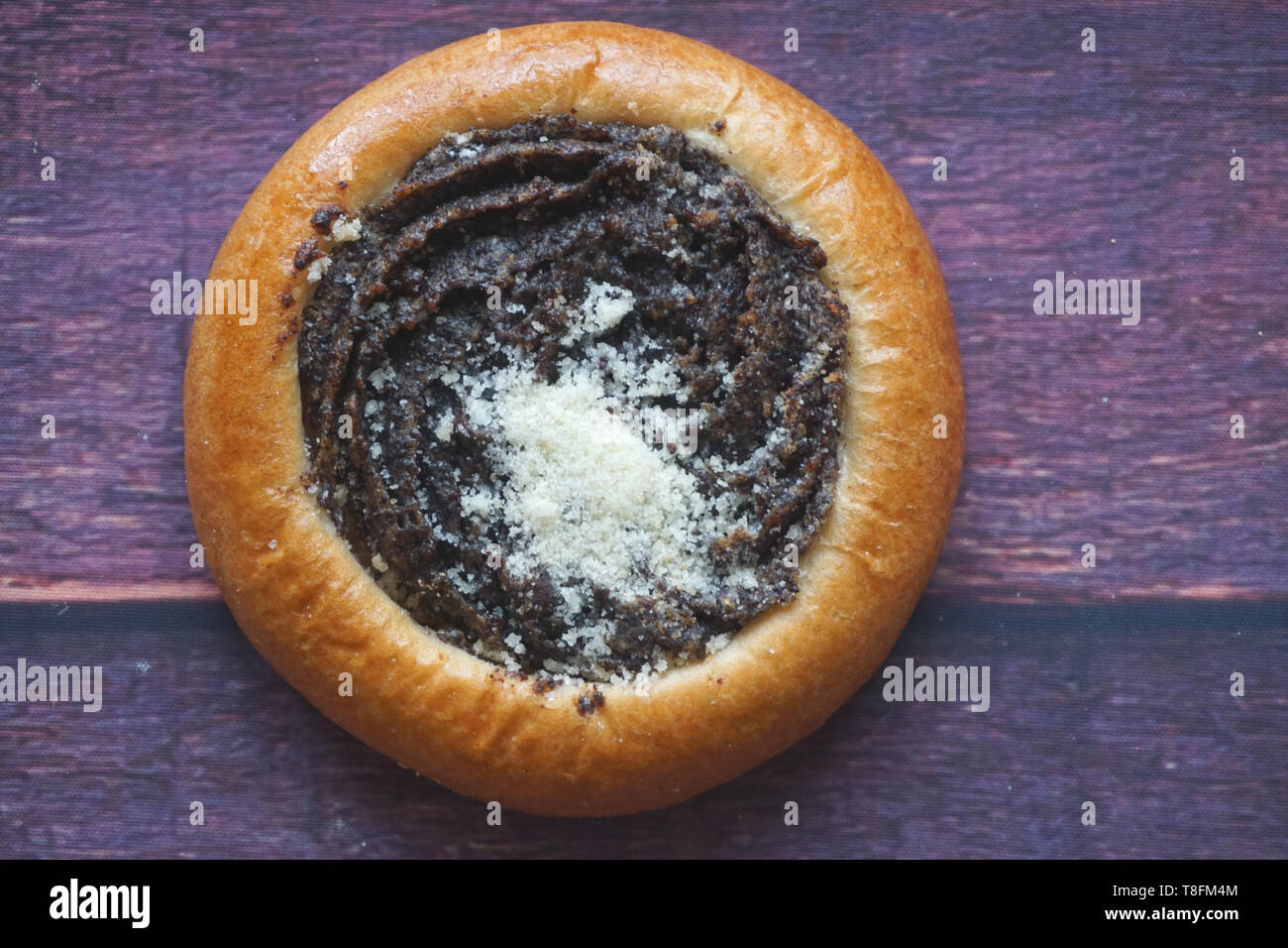 Traditional sweet czech bakery/pastry product Yeast dough kolache with