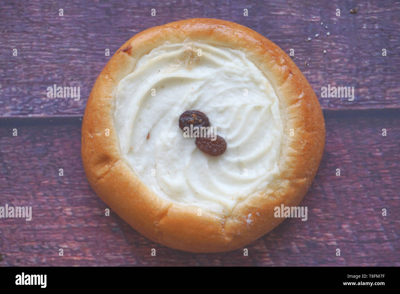 Traditional sweet czech bakery/pastry product Yeast dough kolache with