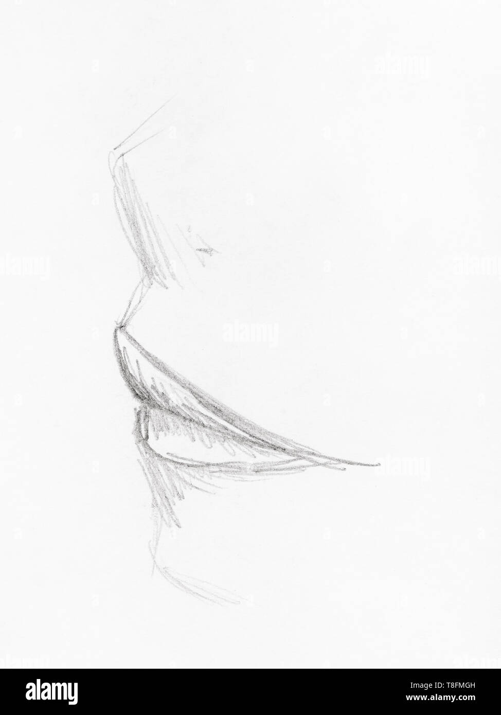 Details 133+ side lips drawing best seven.edu.vn