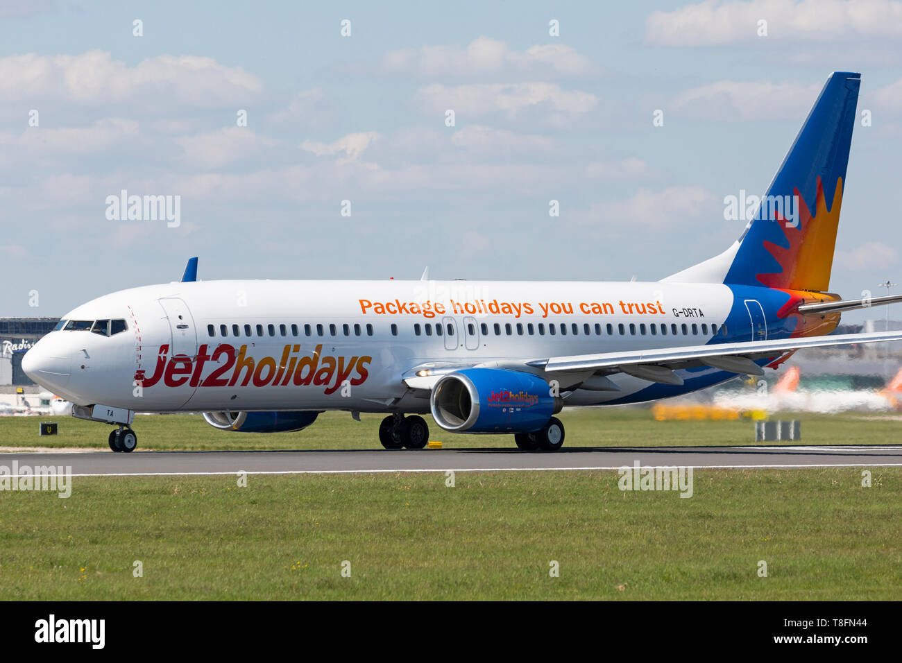 A Jet2 Holiday Boeing 737800, registration GDRTA, preparing for take