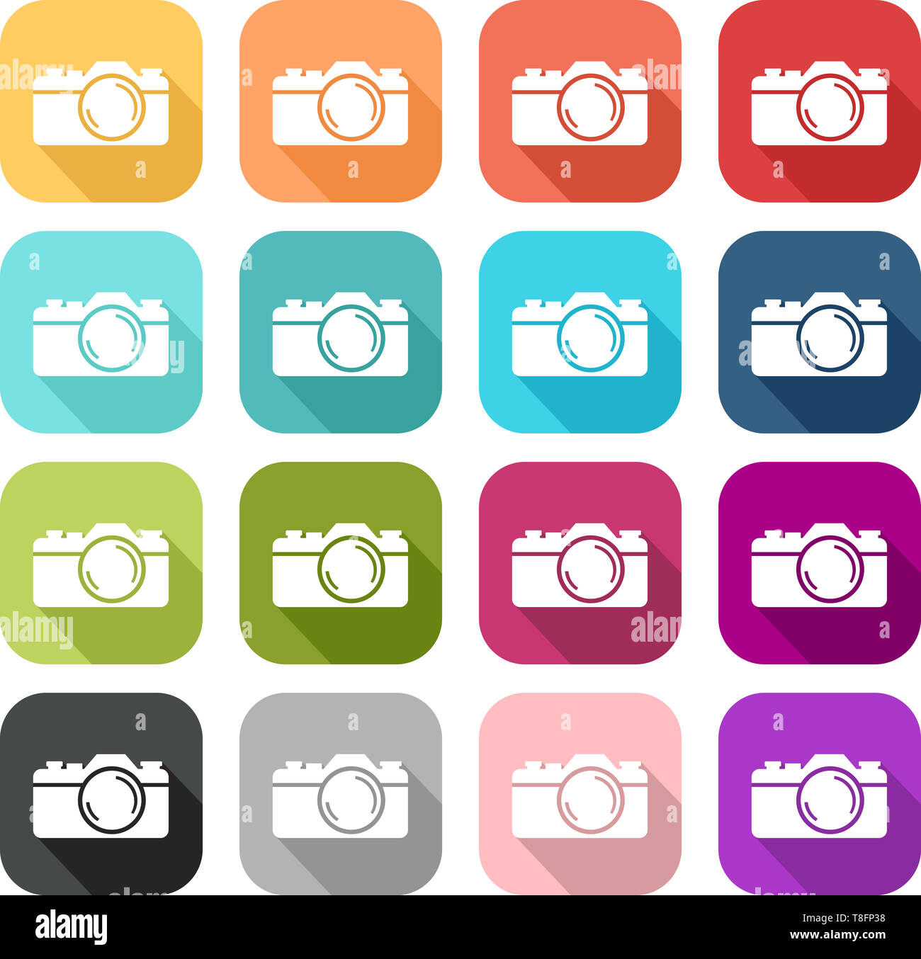 Icon of a camera in the flat design style Stock Photo - Alamy
