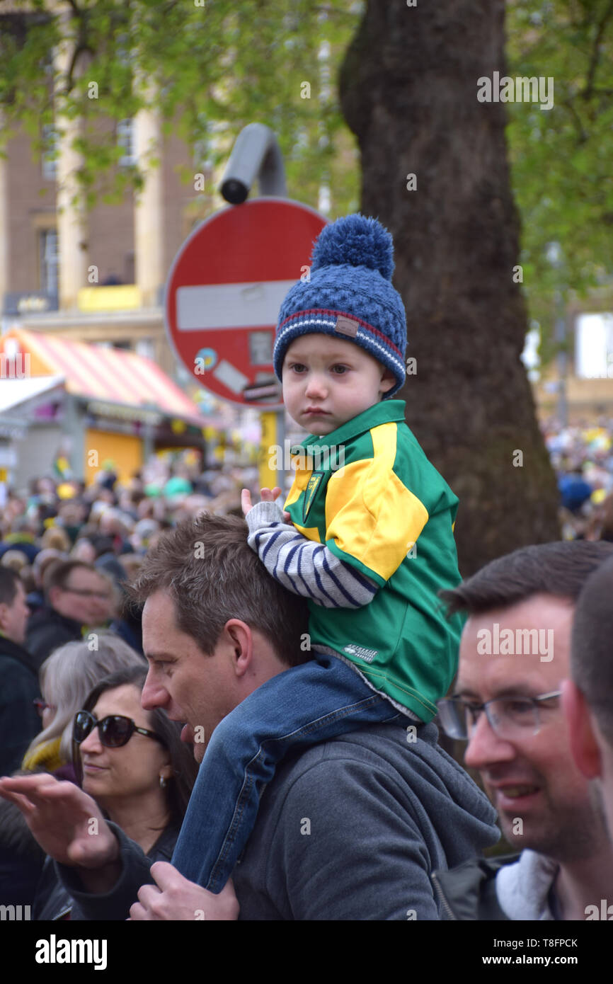Norwich FC parade in Norwich to celebrate winning the Championship and promotion into the Premier League. Norwich, UK 6/5/19 Stock Photo