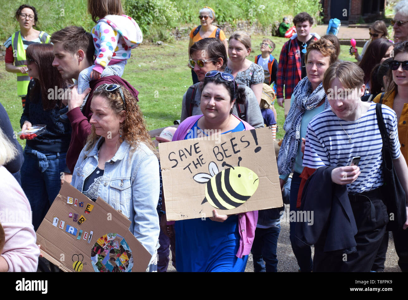 Extinction Rebellion climate change protest in Norwich, UK 12 May 2019 Stock Photo