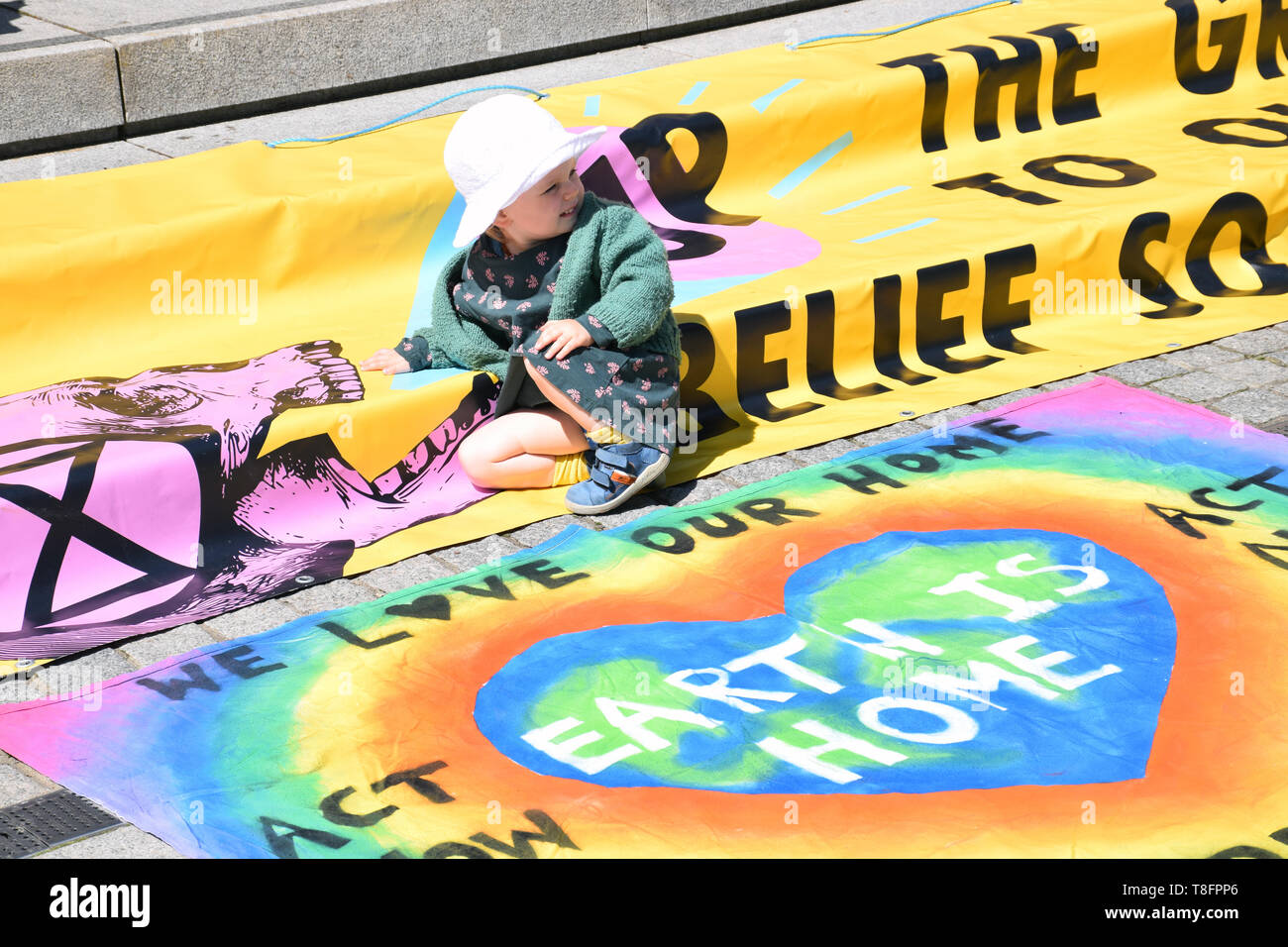 Extinction Rebellion climate change protest in Norwich, UK 12 May 2019 Stock Photo