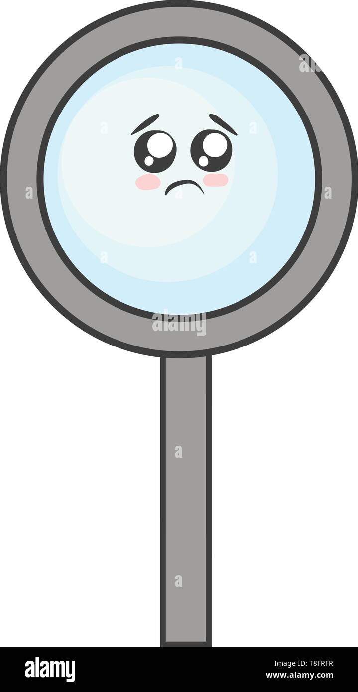 Emoji of the magnifying glass that magnifies an image set in a frame