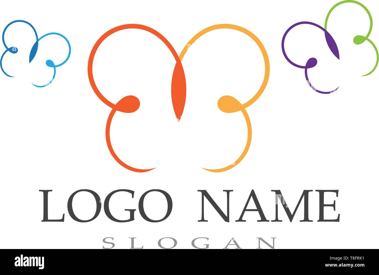 Butterfly logo and symbol vector Stock Vector Image & Art - Alamy