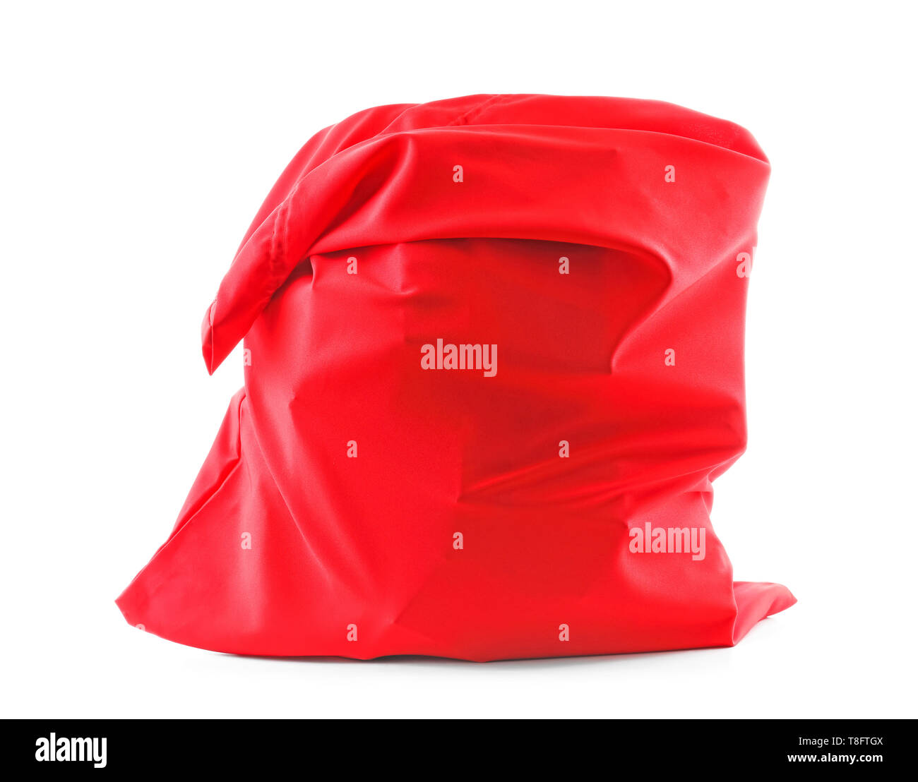 Santa Claus bag full of gifts on white background Stock Photo - Alamy