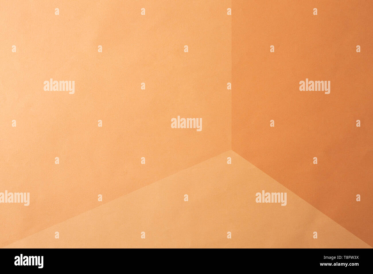 3D space made by folding paper. Stock Photo