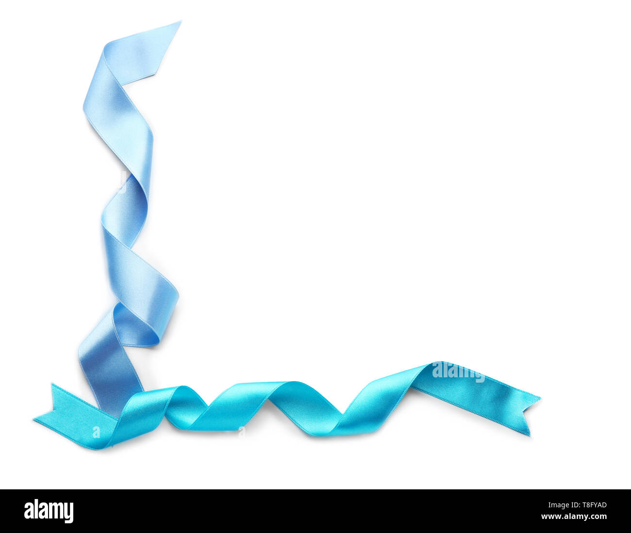 Color ribbons on white background Stock Photo - Alamy