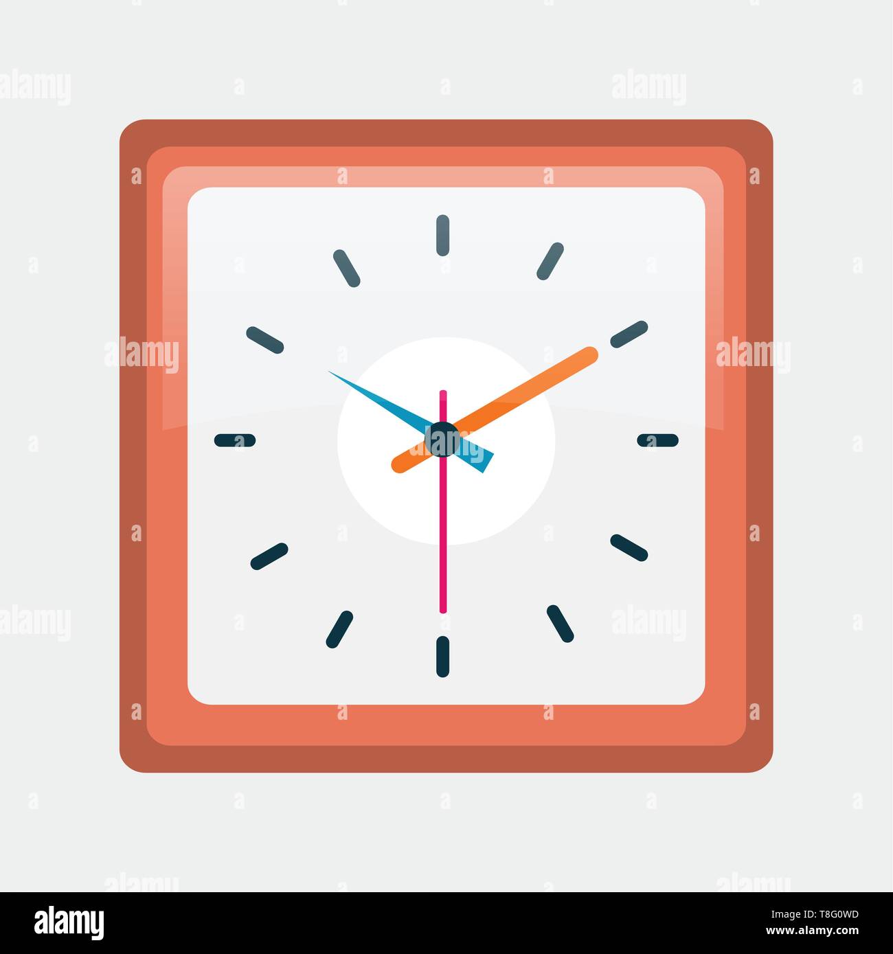 square clock vector symbol illustration Stock Vector Image & Art Alamy