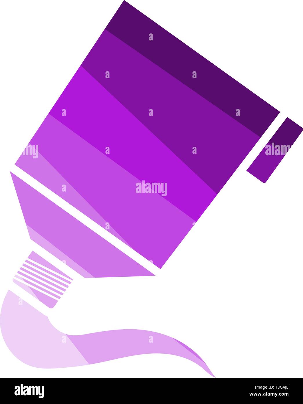 Paint Tube Icon. Flat Color Ladder Design. Vector Illustration Stock ...
