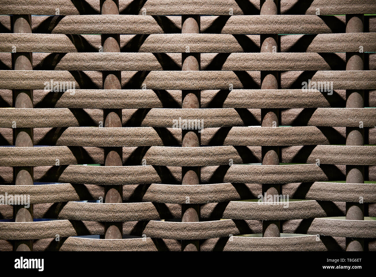 Background from wicker wooden rods Stock Photo