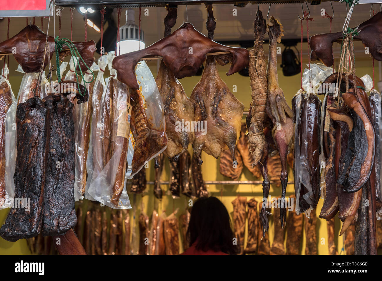 Food for sale at the food market in Sichuan, China Stock Photo