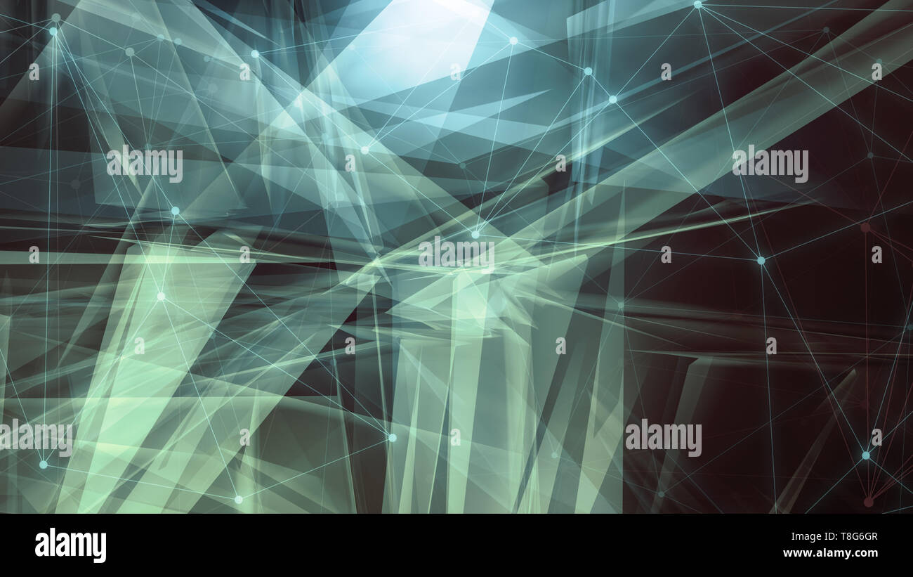 New technology template, geometric abstract design illustration Stock Photo