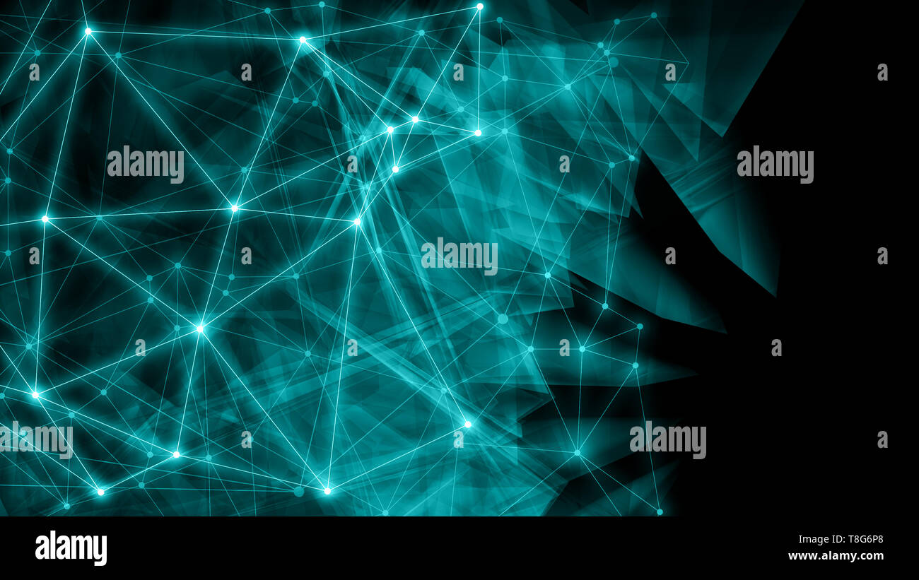Geometrical triangles layout, digital technology Stock Photo