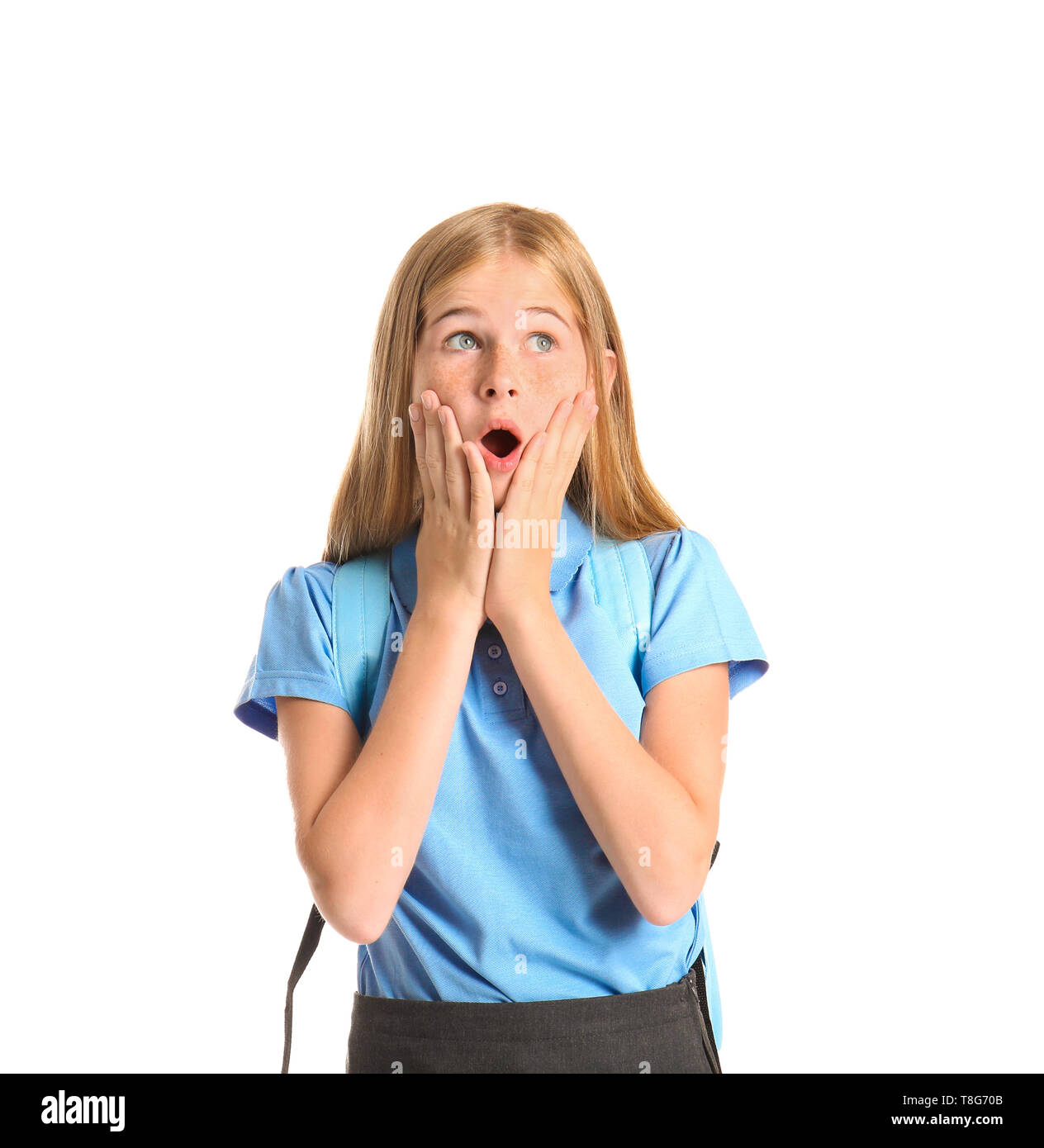 Shocked schoolgirl hi-res stock photography and images - Alamy