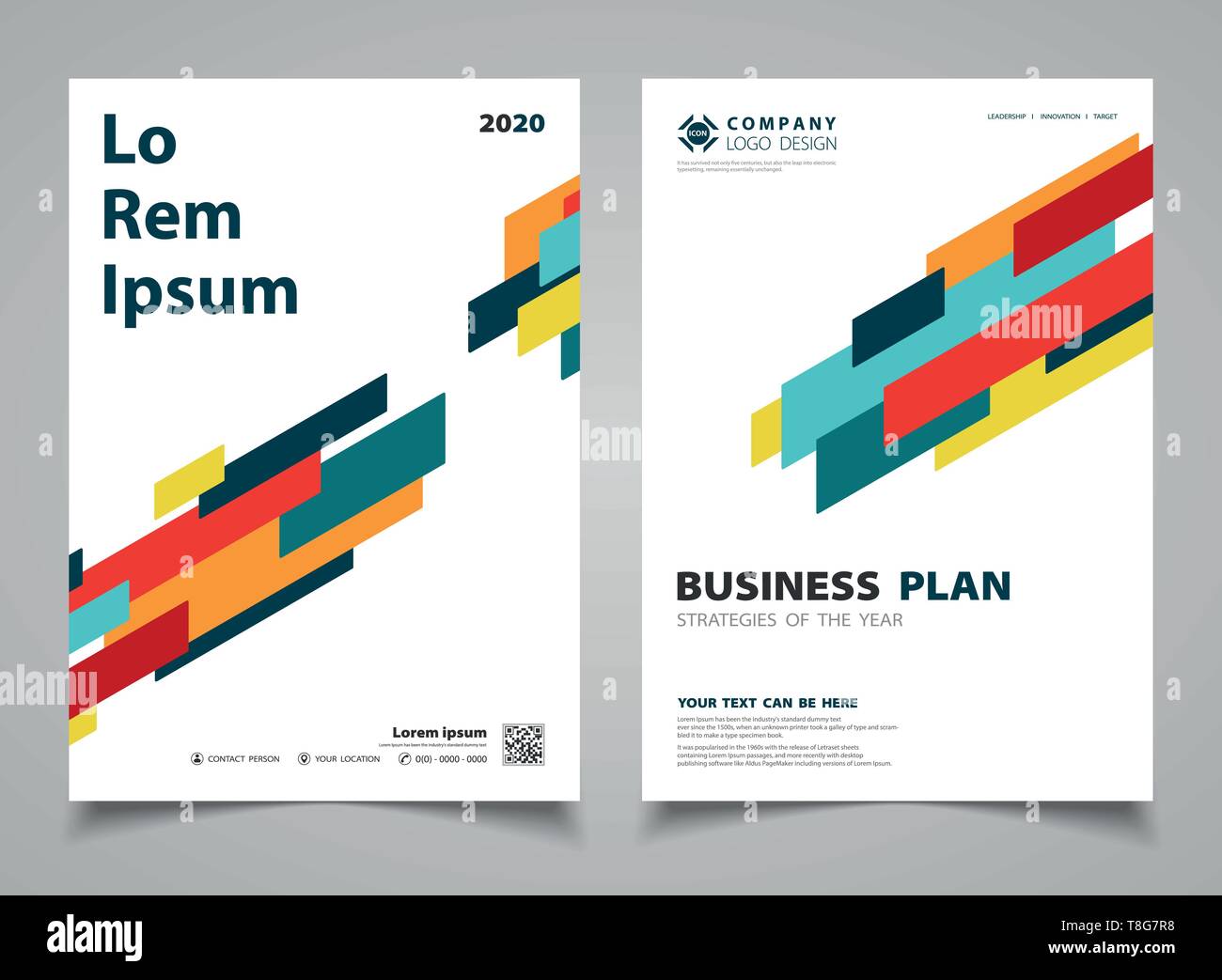 Abstract Colorful Modern Stripe Lines Design Brochure Design Background