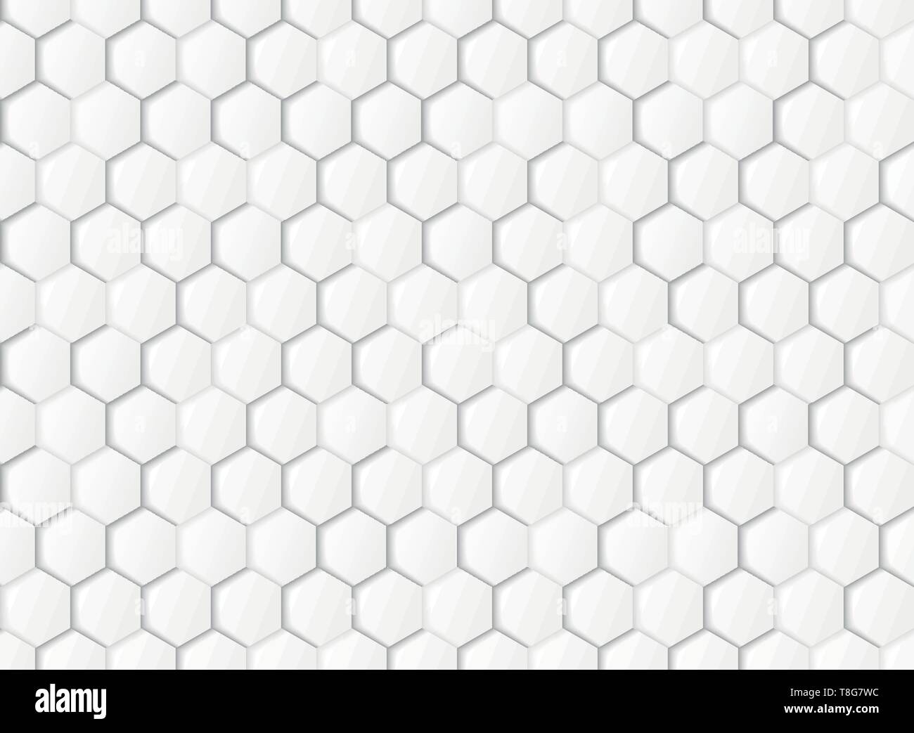 Abstract gradient white and gray hexagonal geometric pattern paper cut ...