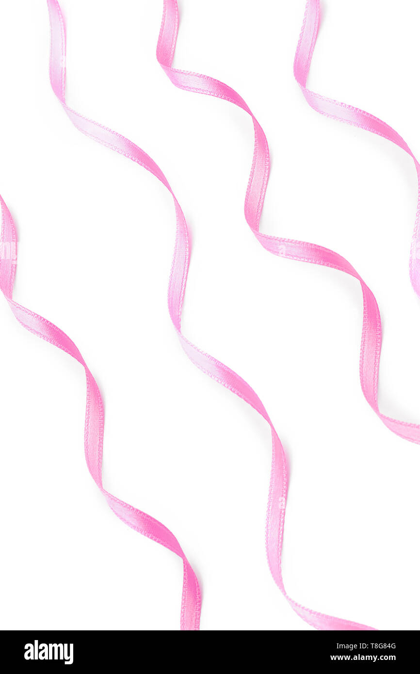 Pink Ribbon Pattern White Background Pink wavy pattern Cut Out Stock Images & Pictures - Alamy