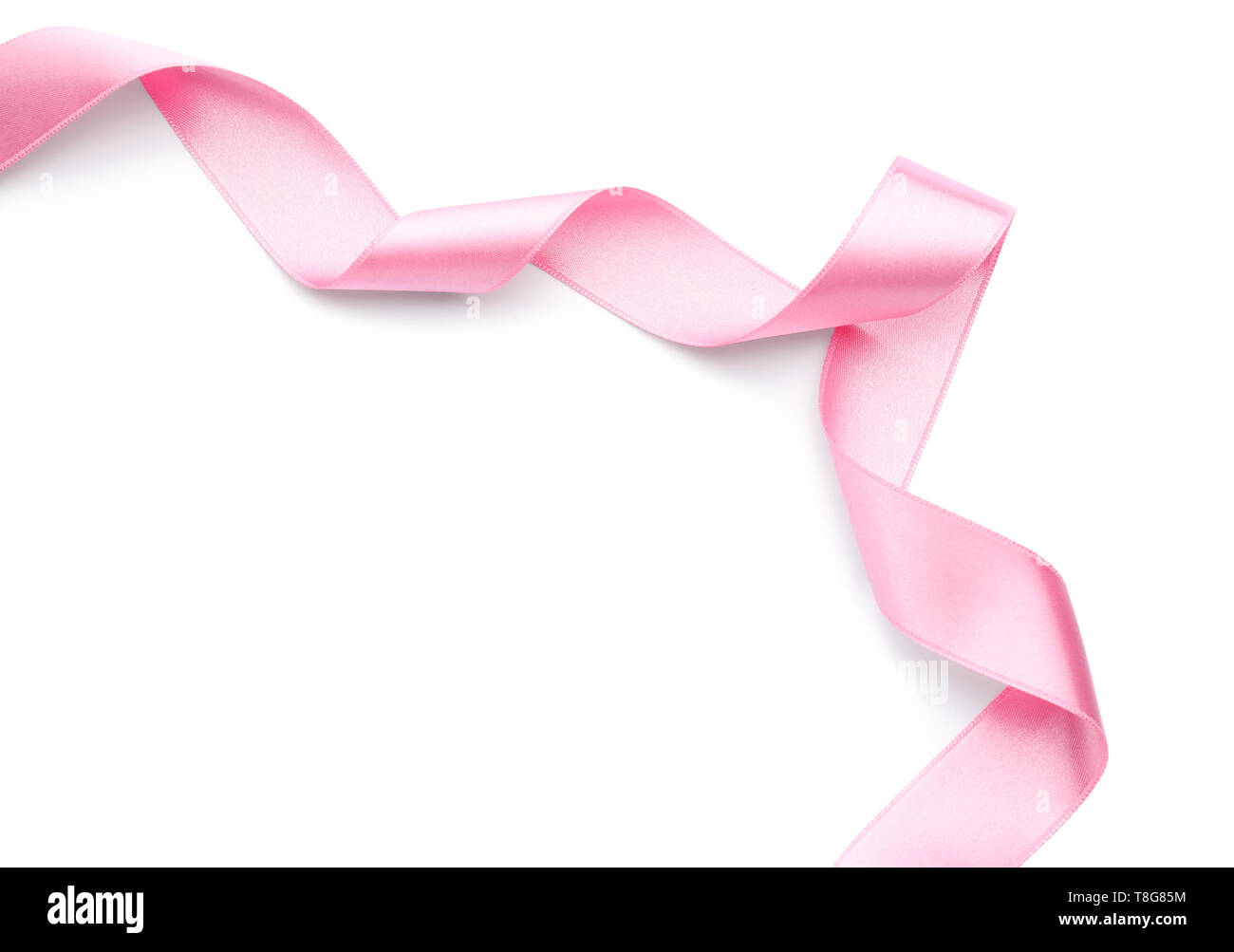 Pink Ribbon Pattern White Background Pink ribbon on white background Stock Photo - Alamy
