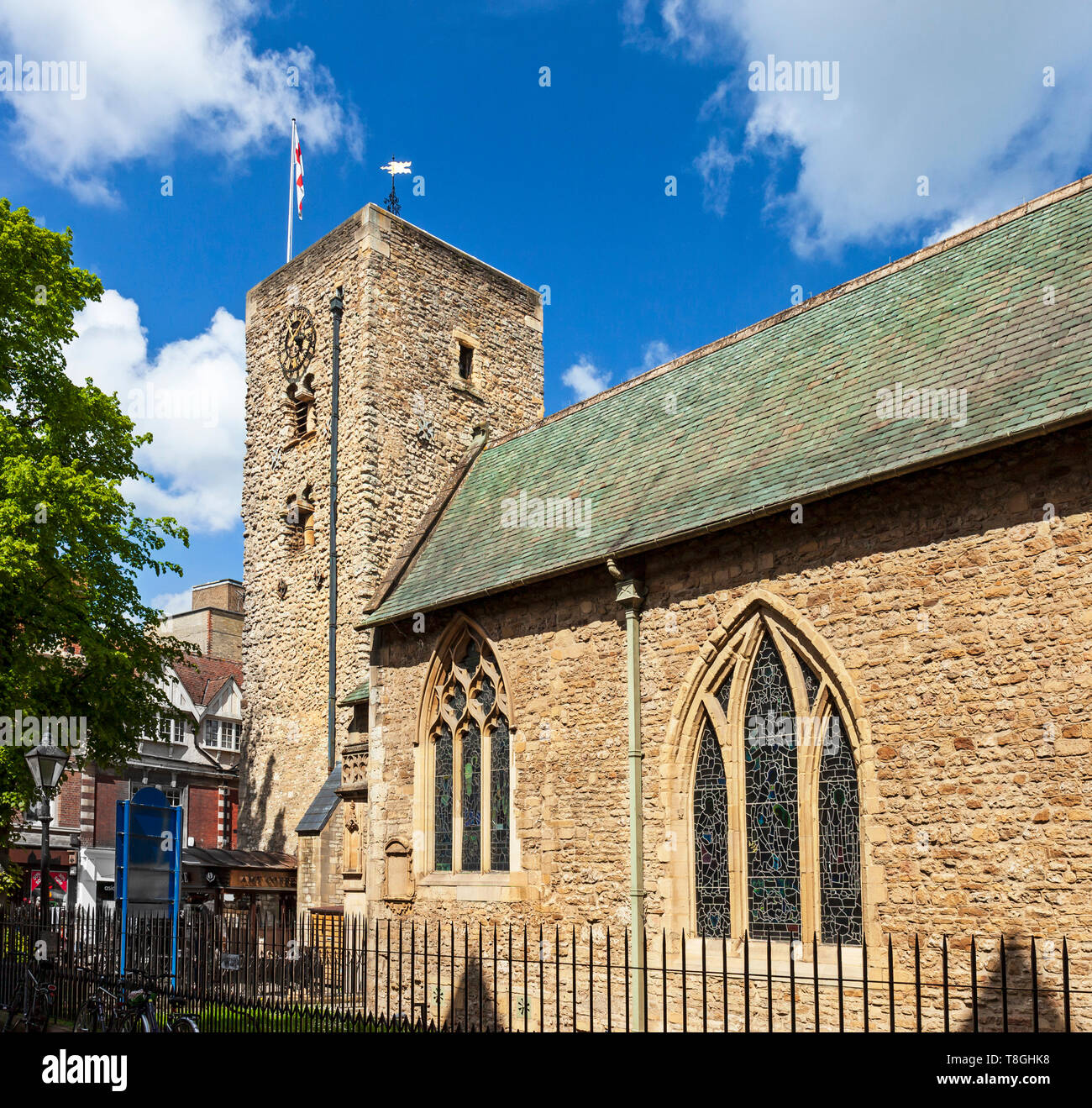 The oldest building in Oxford. St Michael at the North Gate Church built around 1000–1050. Stock Photo