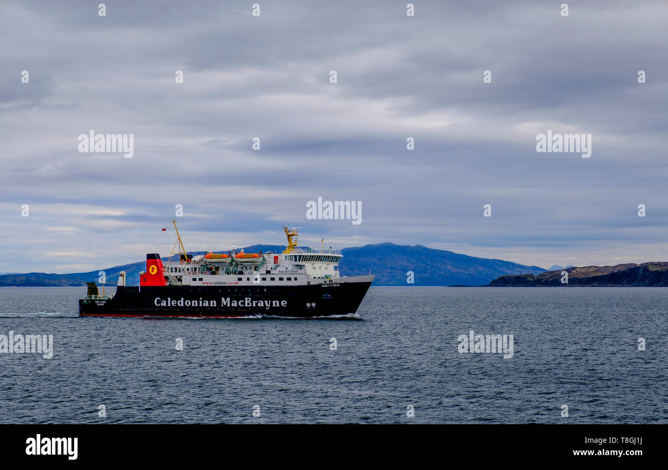 Caledonian MacBrayne vessel 'Lord of the Isles' arriving at Mallaig