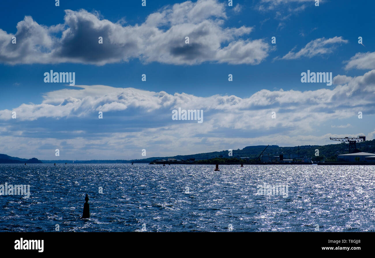 The River Clyde at Greenock, Renfrewshire, Scotland Stock Photo