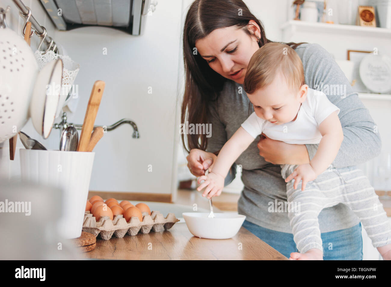 baby boy cooking