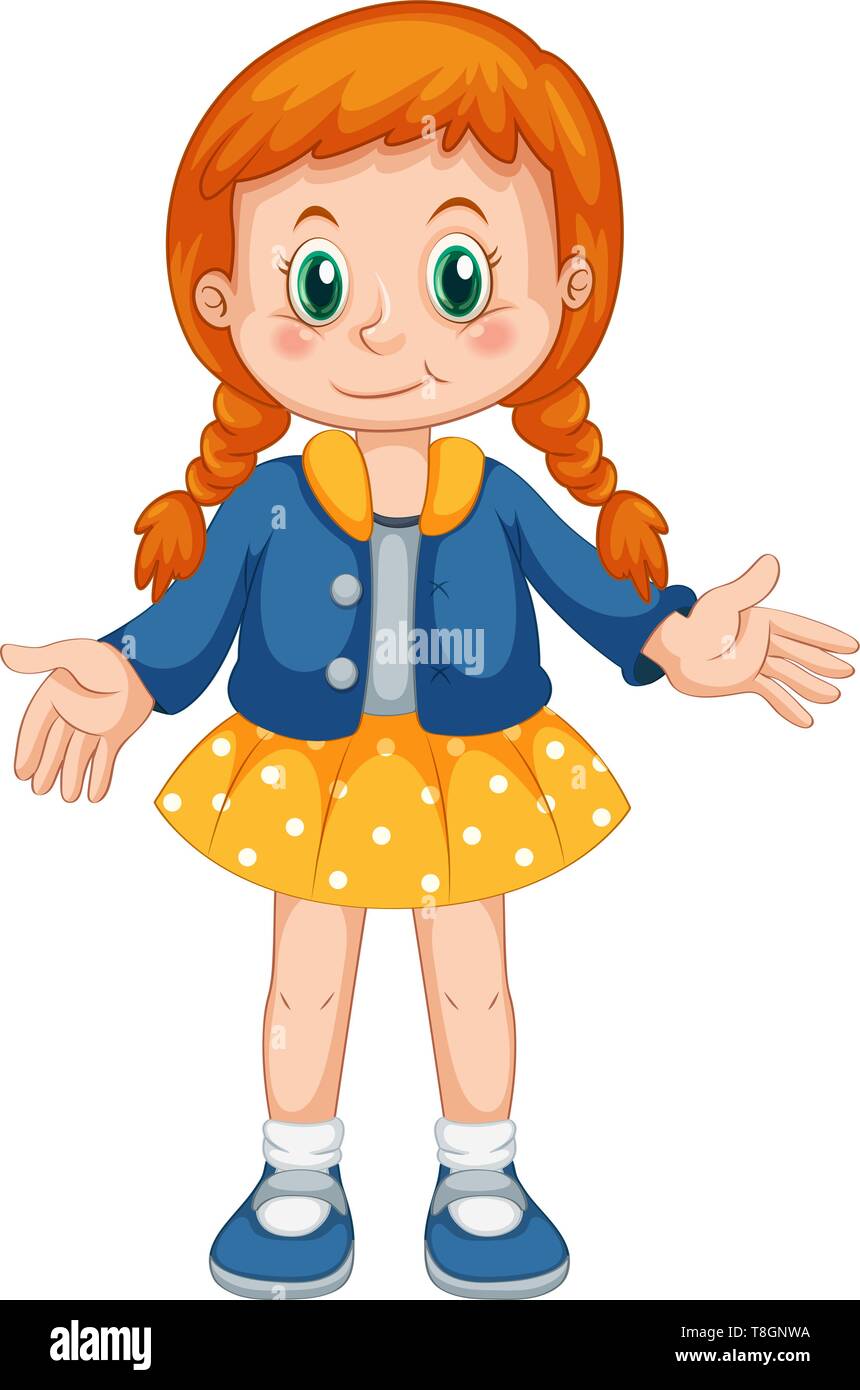 A cute girl character illustration Stock Vector Image & Art - Alamy