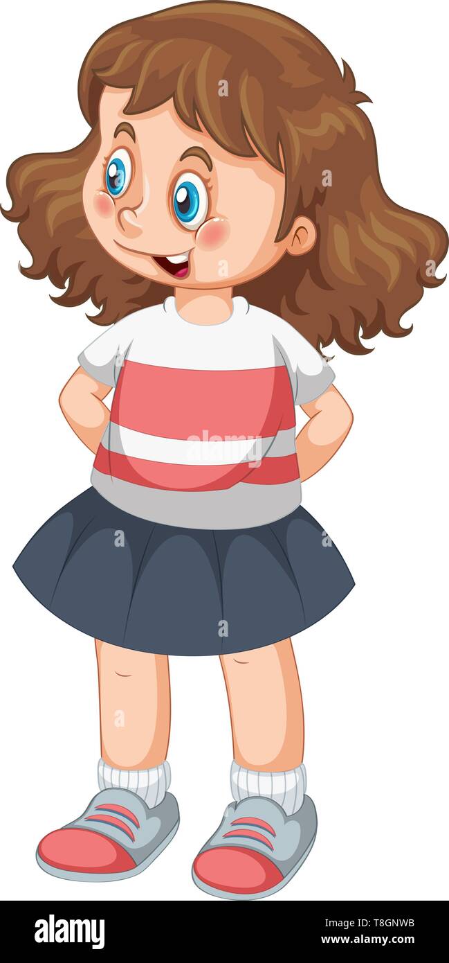 A cute girl character illustration Stock Vector Image & Art - Alamy