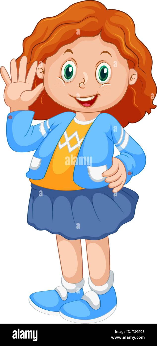 A cute girl character illustration Stock Vector Image & Art - Alamy